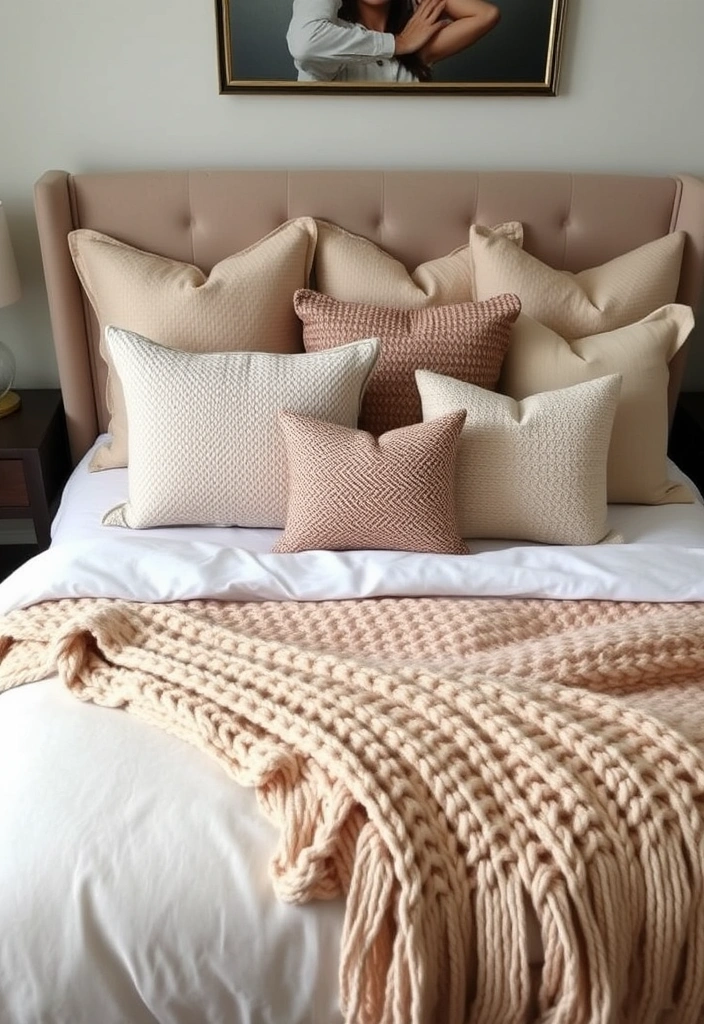 15 Stunning Bedroom Decor Hacks Under $100 (Wait Until You See #5!) - 14. Textured Throws and Pillows for Layering
