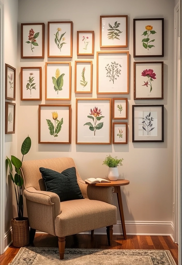 18 Unique Wall Art Ideas That Will Transform Your Space into a Gallery! - 2. Framed Botanical Prints