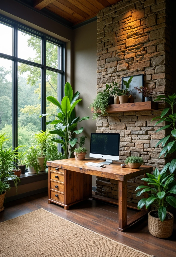 10 Inspiring Home Office Designs That'll Boost Your Productivity (You Won't Believe #4!) - 3. Nature-Inspired Retreat