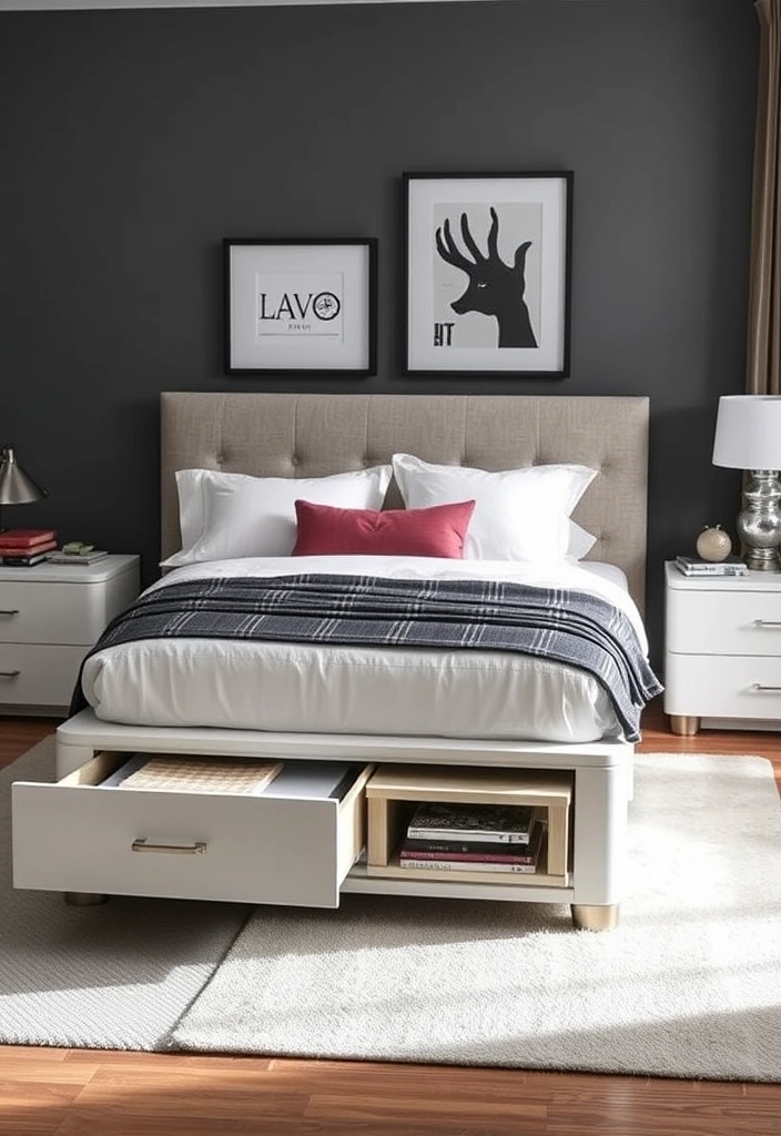 15 Incredible Bed Frames That Will Make You Want to Snuggle In All Day (#9 Is a Game Changer!) - 13. The Smart Storage Bed Frame