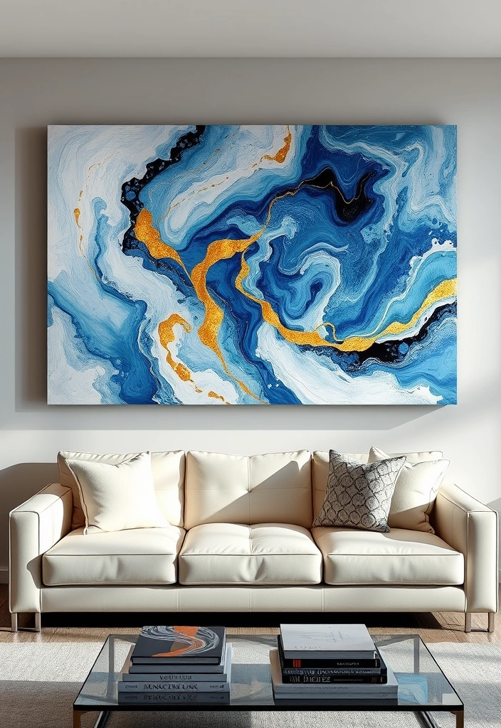 15 Stunning Wall Art Ideas That'll Make Your Walls Sing! - 1. Oversized Abstract Canvas