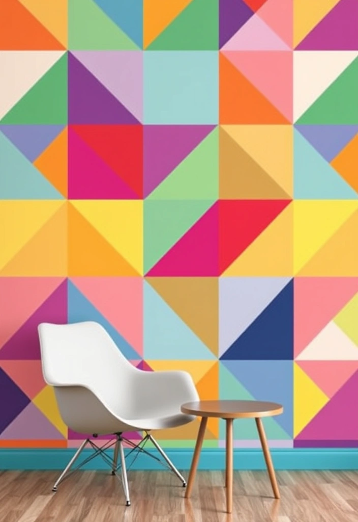 15 Stunning Wall Art Ideas That'll Make Your Walls Sing! - 11. Colorful Geometric Patterns