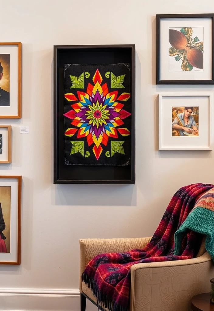 15 Stunning Wall Art Ideas That'll Make Your Walls Sing! - 4. Framed Fabric Art