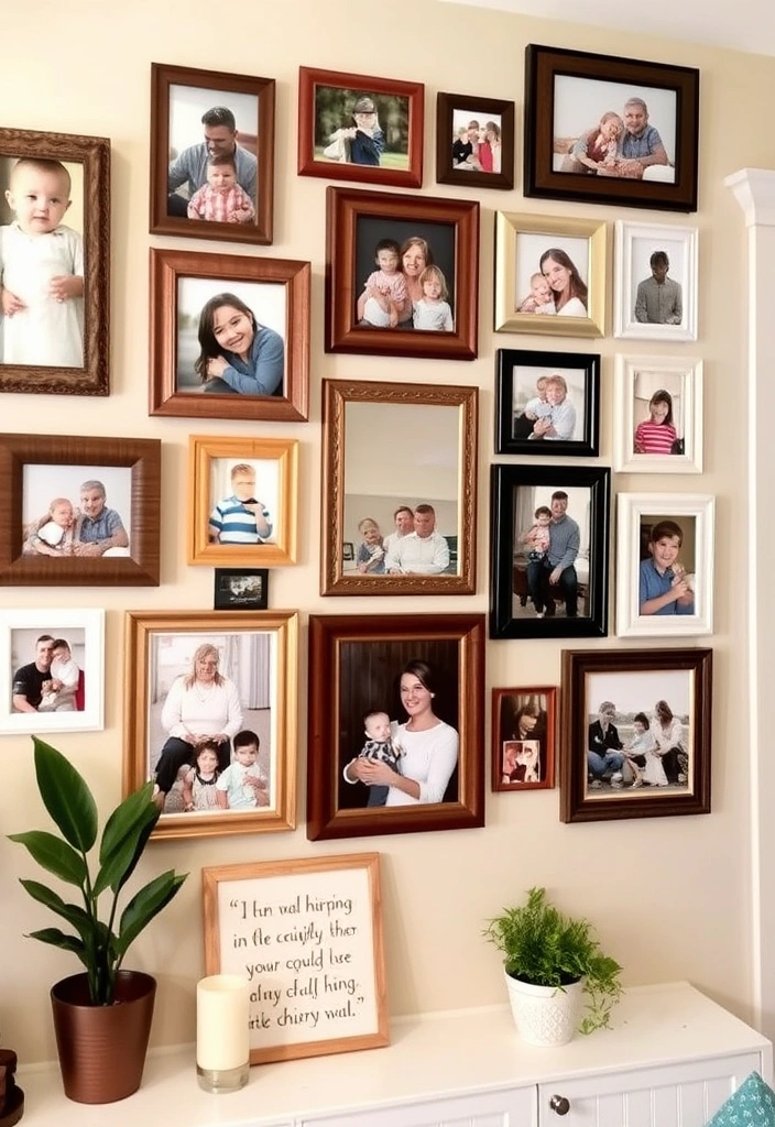 15 Stunning Wall Art Ideas That'll Make Your Walls Sing! - 6. Gallery Wall of Family Photos