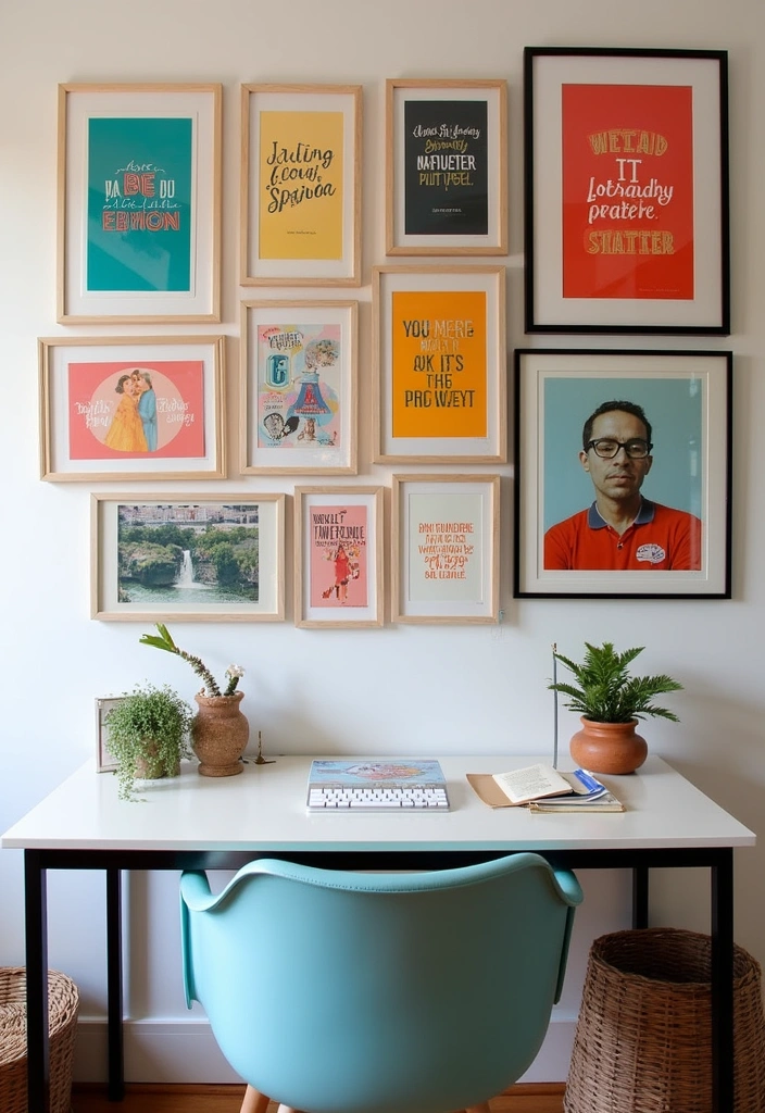 16 DIY Home Office Projects That'll Make You Feel Like a Pro (Get Ready for #9!) - 9. Inspiring Wall Art