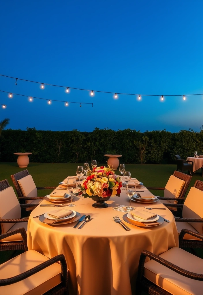 16 Stunning Outdoor Decor Ideas That'll Make Your Neighbors Jealous (Warning: #8 Is a Show-Stopper!) - 14. Chic Outdoor Dining Setup