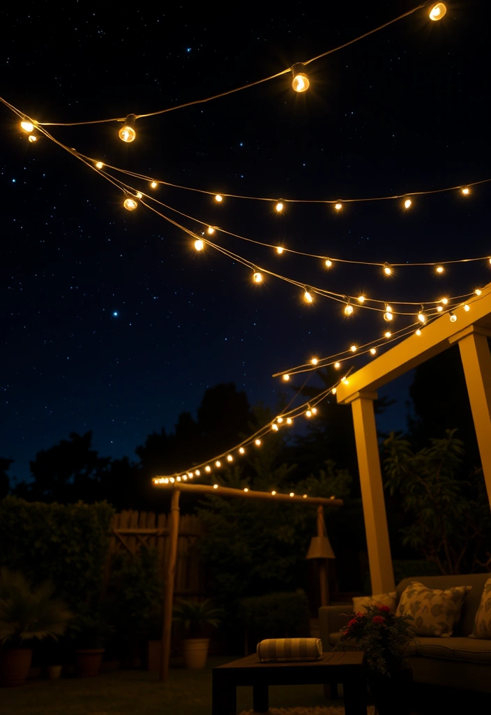 16 Stunning Outdoor Decor Ideas That'll Make Your Neighbors Jealous (Warning: #8 Is a Show-Stopper!) - 4. Elegant String Lighting
