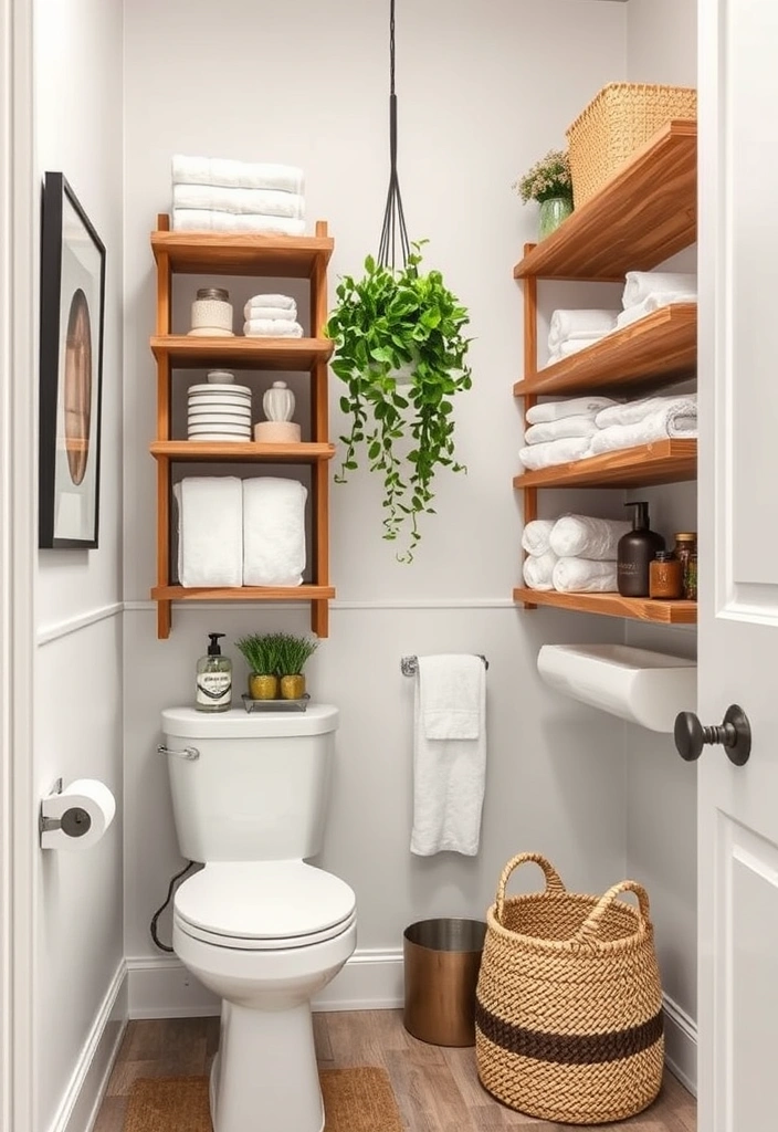 19 Chic Bathroom Styling Tips for Small Spaces (Your Guests Will Be Jealous of #11!) - 2. Utilize Vertical Space