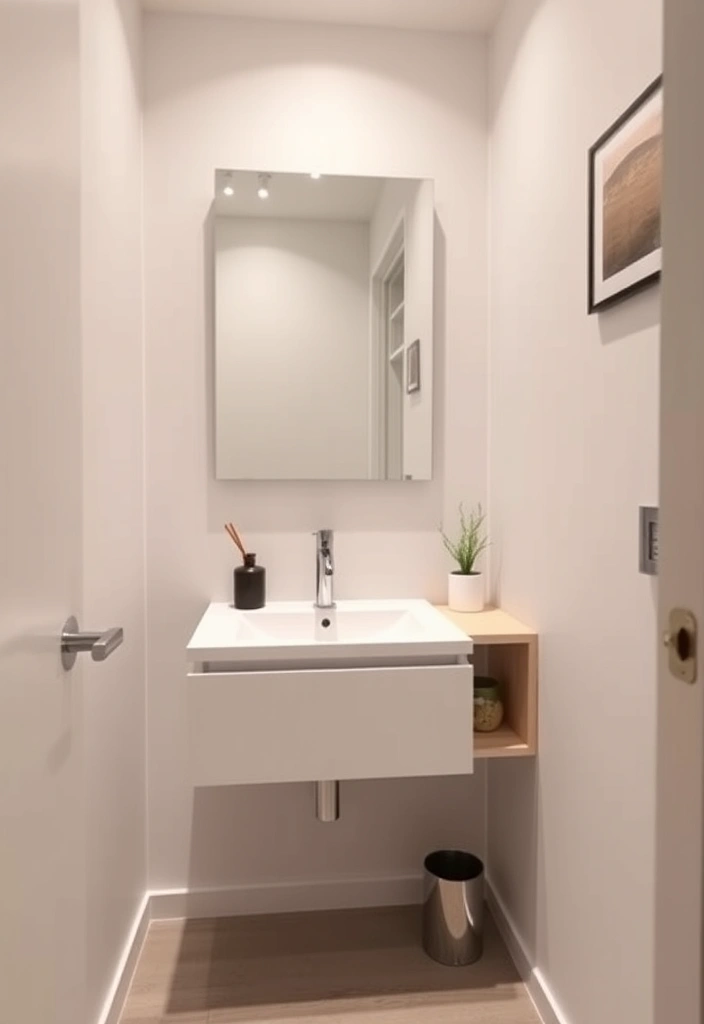 19 Chic Bathroom Styling Tips for Small Spaces (Your Guests Will Be Jealous of #11!) - 4. Go for Floating Vanities