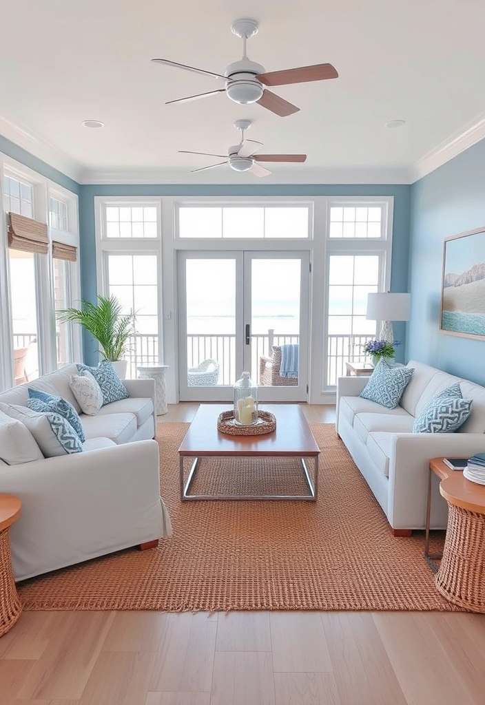 25 Stunning Living Room Ideas That'll Make You Say 'Wow!' (You'll Want #10 in Your Home!) - 10. Coastal Retreat
