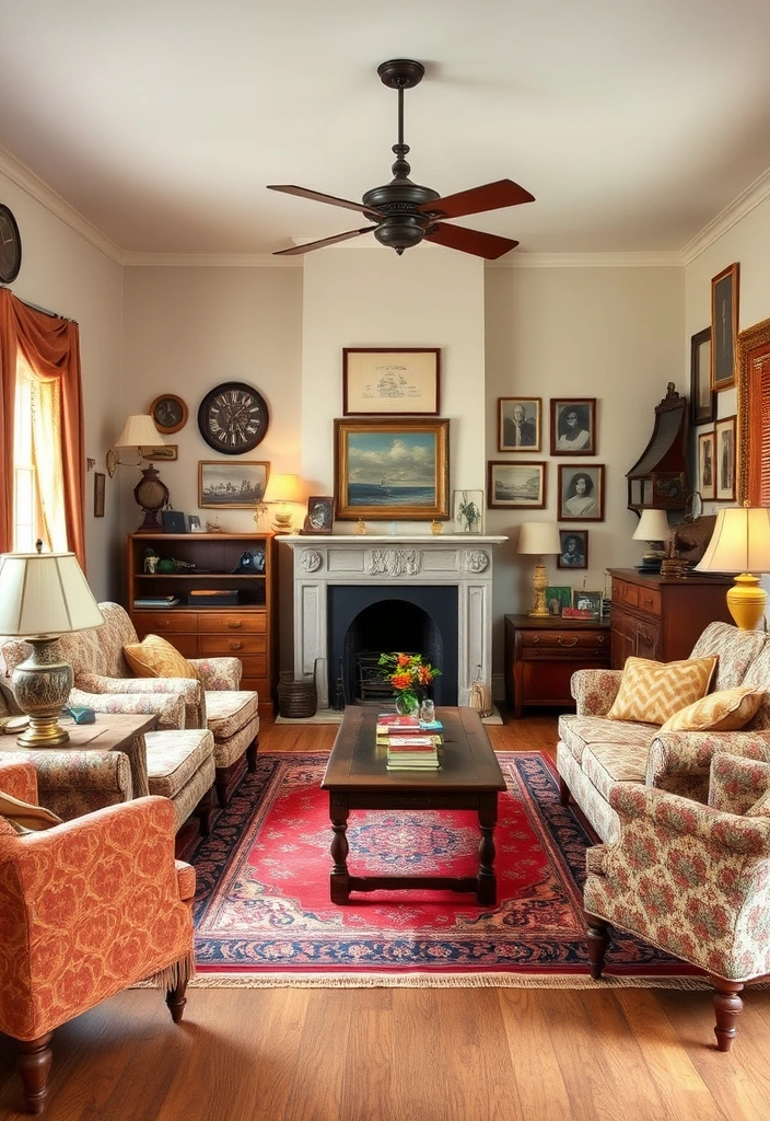 25 Stunning Living Room Ideas That'll Make You Say 'Wow!' (You'll Want #10 in Your Home!) - 13. Vintage Revival