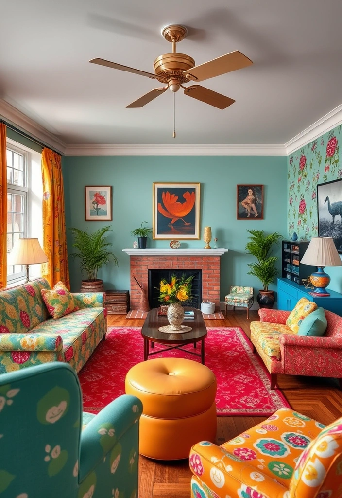 25 Stunning Living Room Ideas That'll Make You Say 'Wow!' (You'll Want #10 in Your Home!) - 18. Retro Revival