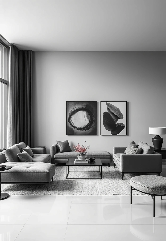 25 Stunning Living Room Ideas That'll Make You Say 'Wow!' (You'll Want #10 in Your Home!) - 19. Sophisticated Monochrome