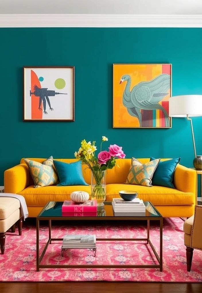 25 Stunning Living Room Ideas That'll Make You Say 'Wow!' (You'll Want #10 in Your Home!) - 3. Bold Color Statements