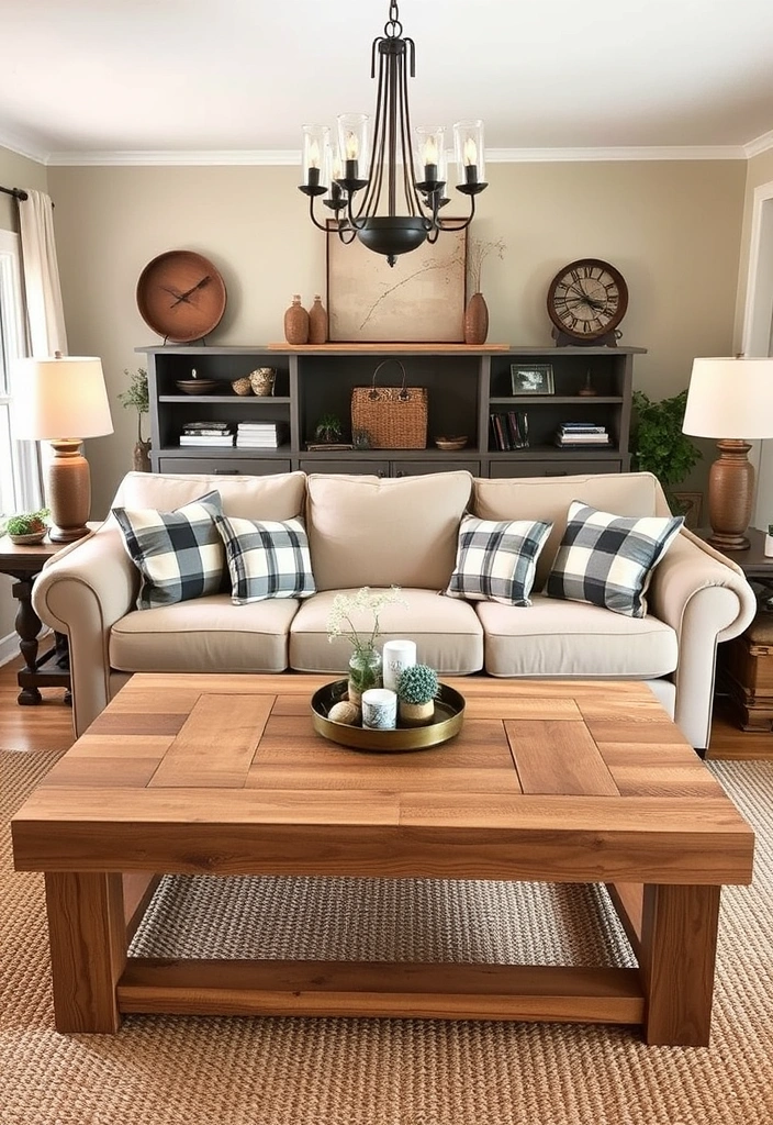 25 Stunning Living Room Ideas That'll Make You Say 'Wow!' (You'll Want #10 in Your Home!) - 4. Rustic Farmhouse Charm