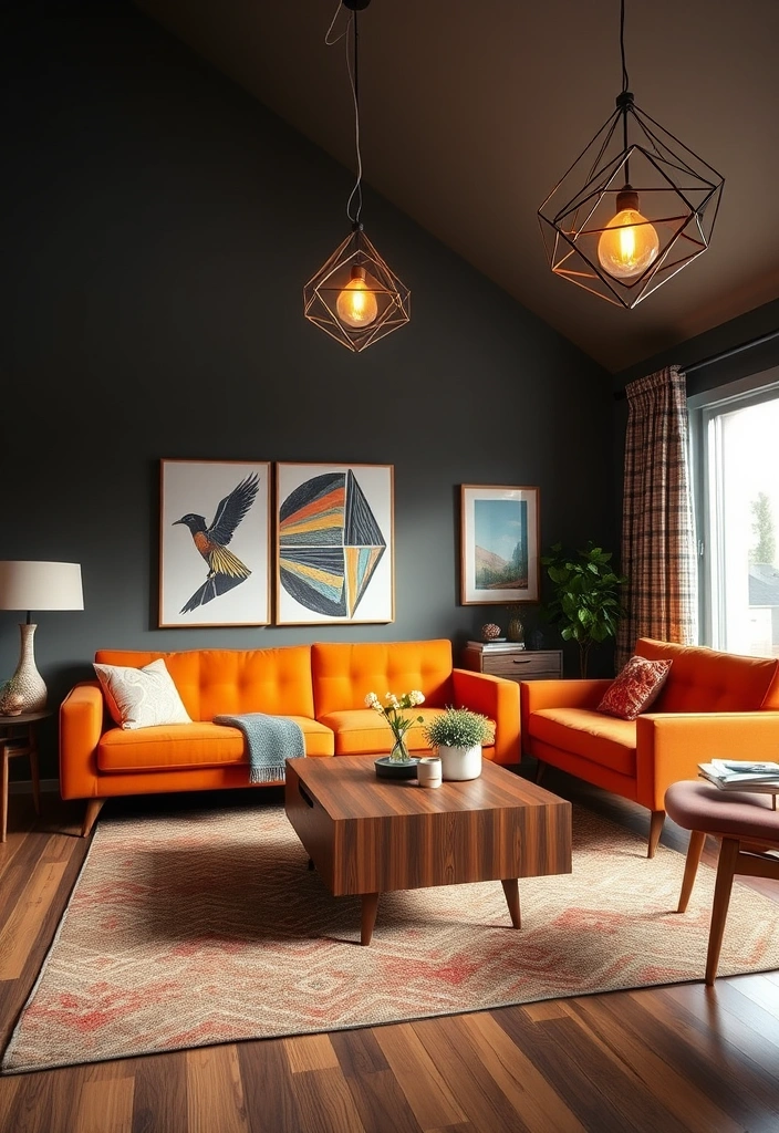 25 Stunning Living Room Ideas That'll Make You Say 'Wow!' (You'll Want #10 in Your Home!) - 6. Mid-Century Modern Twist