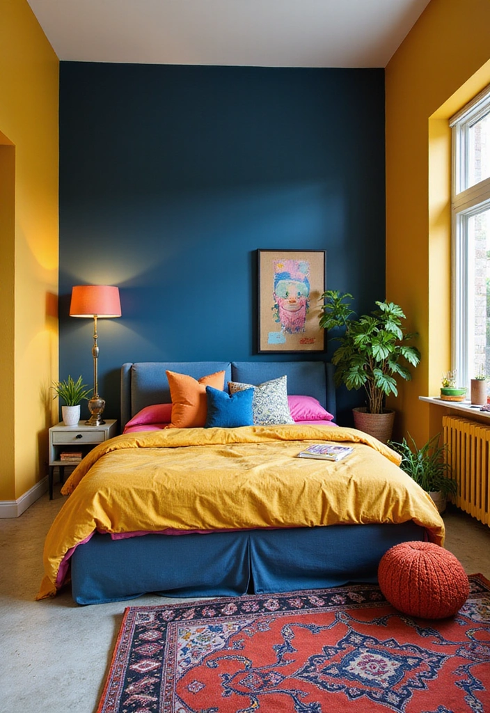 20 Stunning Modern Bedroom Ideas That'll Transform Your Space (You Won't Believe #8!) - 7. Color Block Paradise
