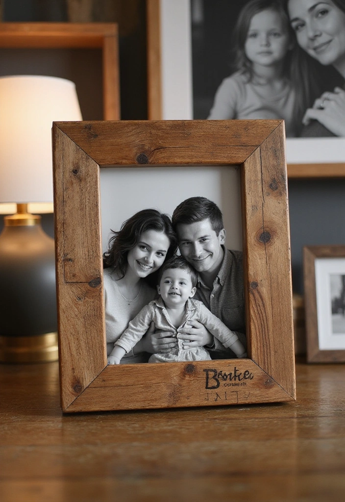 12 Simple Wood Projects Anyone Can Tackle in a Weekend (Don’t Miss #11!) - 4. Rustic Picture Frame