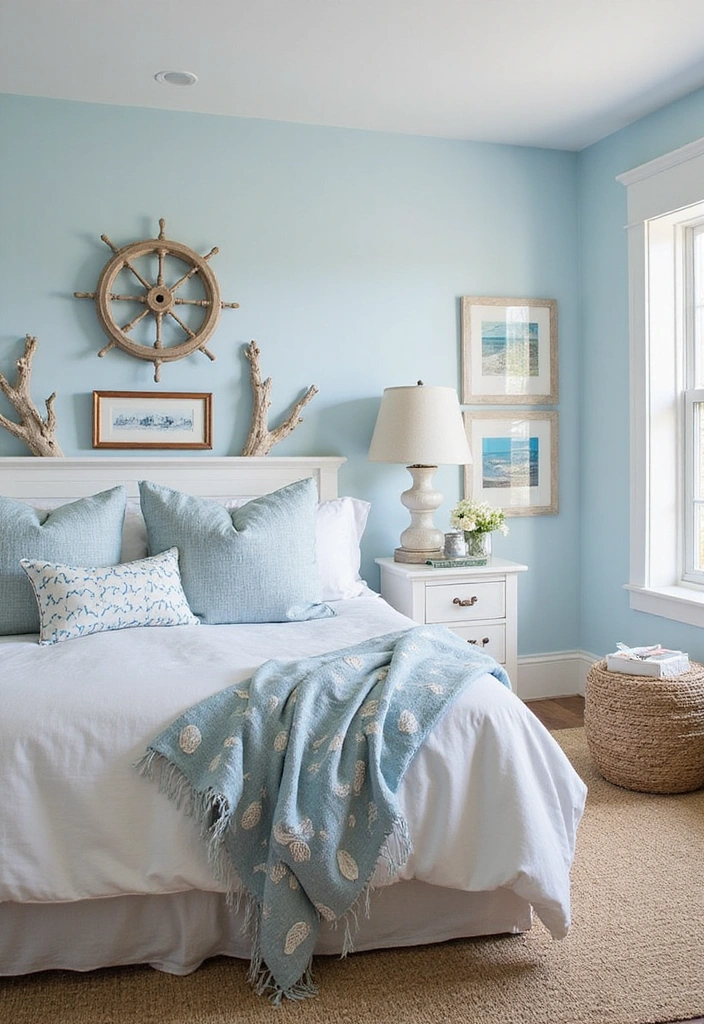 15 Dream Bedroom Ideas That'll Make You Feel Like You're on Vacation Every Night! - 1. Coastal Escape: Nautical Vibes