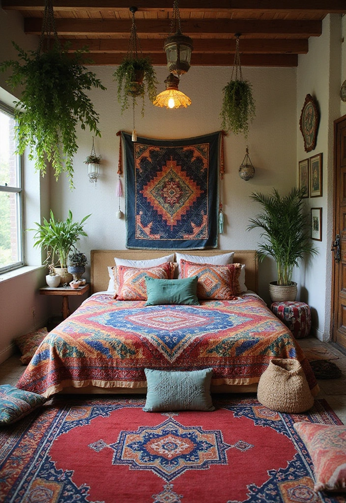 15 Dream Bedroom Ideas That'll Make You Feel Like You're on Vacation Every Night! - 2. Bohemian Bliss: Eclectic Charm