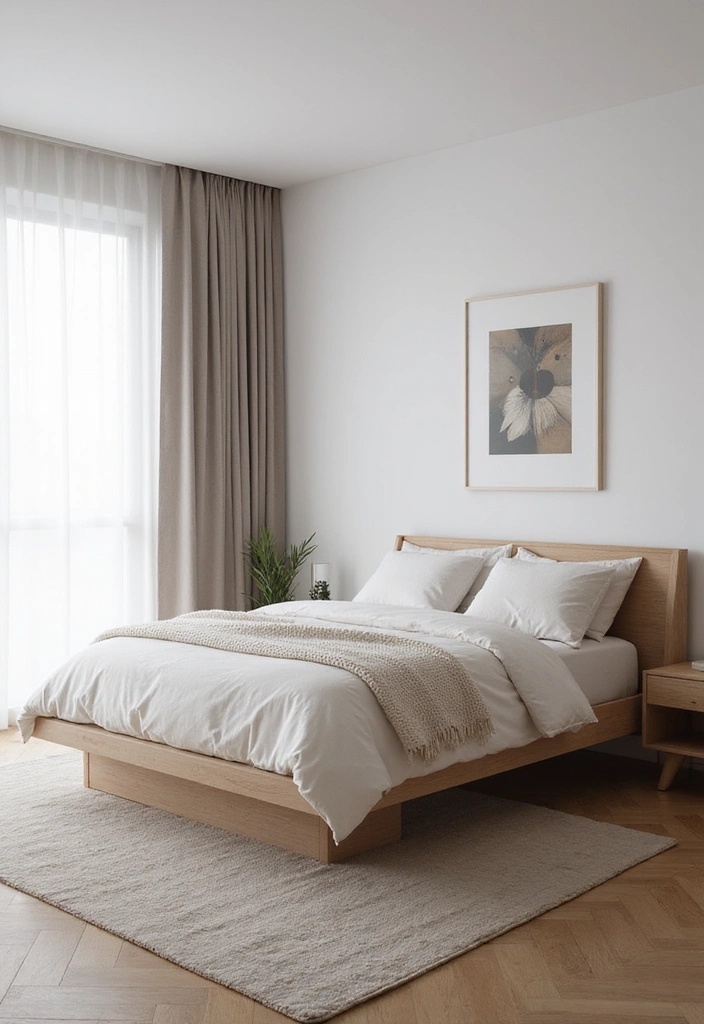 15 Dream Bedroom Ideas That'll Make You Feel Like You're on Vacation Every Night! - 3. Minimalist Sanctuary: Less is More