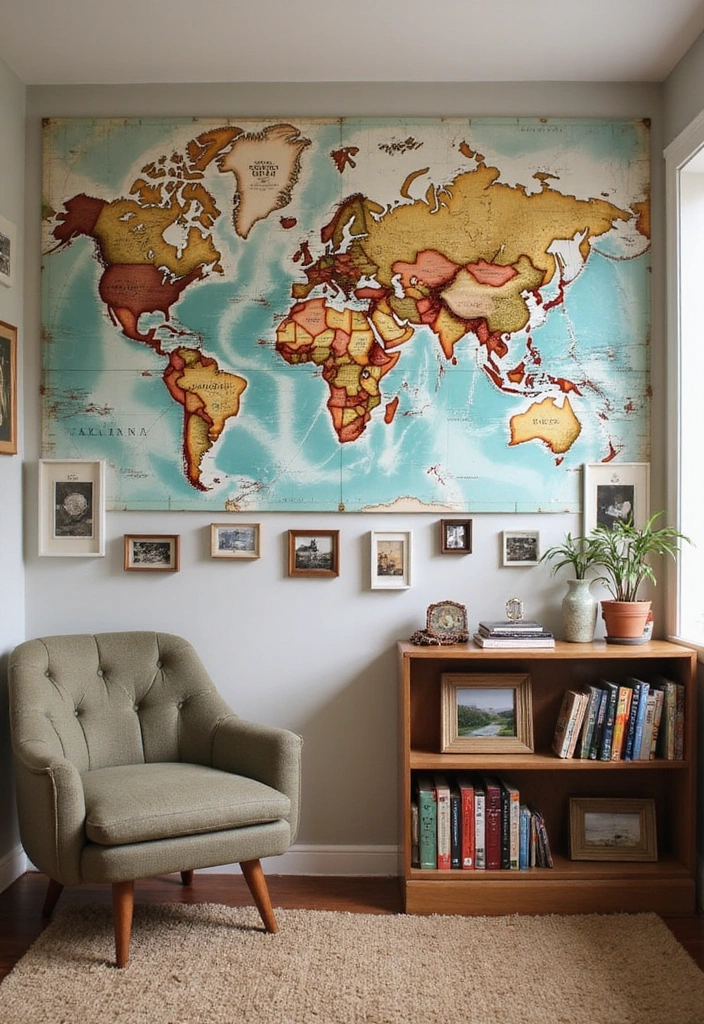 15 Unique Wall Decor Ideas That Will Leave Your Guests Speechless! - 10. Travel-Inspired Decor