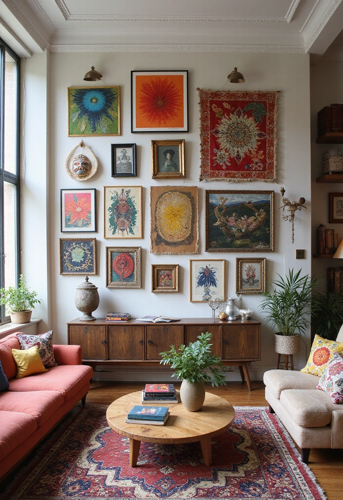 15 Unique Wall Decor Ideas That Will Leave Your Guests Speechless! - 14. Layered Art Displays