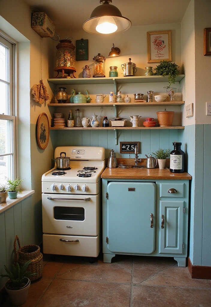 18 Modern Small Kitchen Layouts That Redefine Style (Don’t Miss #11!) - 16. Vintage Touches