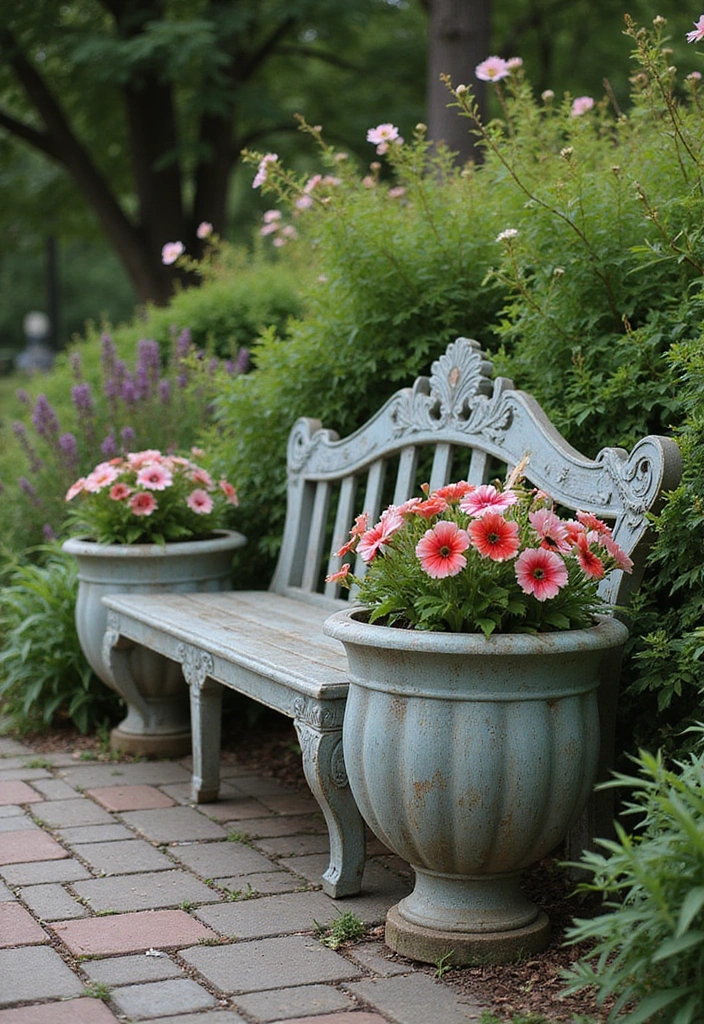 18 Stunning Outdoor Furniture Ideas That Will Transform Your Patio (You Won't Believe #5!) - 13. Decorative Planter Benches