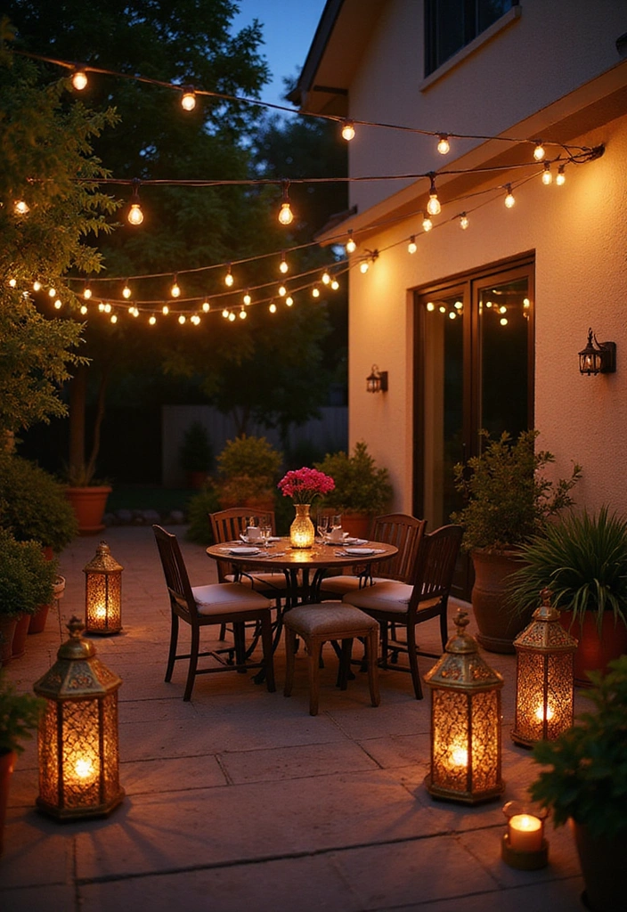 18 Stunning Outdoor Furniture Ideas That Will Transform Your Patio (You Won't Believe #5!) - 15. Chic Outdoor Lighting