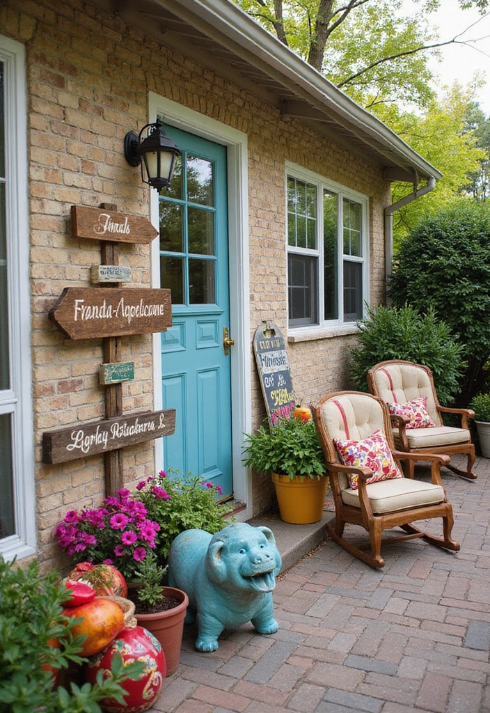 18 Stunning Outdoor Furniture Ideas That Will Transform Your Patio (You Won't Believe #5!) - 17. Personalized Outdoor Art