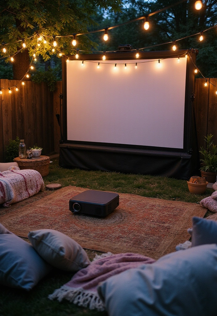18 Stunning Outdoor Furniture Ideas That Will Transform Your Patio (You Won't Believe #5!) - 18. Outdoor Movie Setup