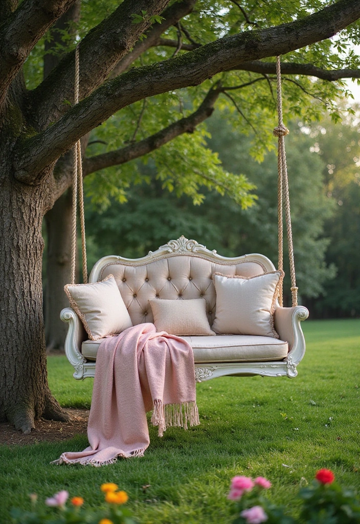 18 Stunning Outdoor Furniture Ideas That Will Transform Your Patio (You Won't Believe #5!) - 5. Elegant Swing Chair