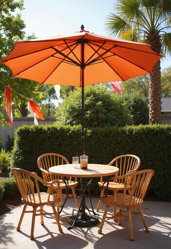 18 Stunning Outdoor Furniture Ideas That Will Transform Your Patio (You Won't Believe #5!) - 9. Stylish Umbrella Stand