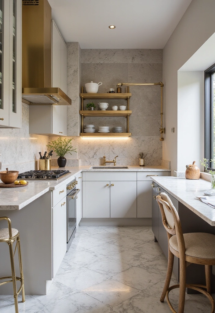 21 Stunning Small Kitchen Designs That Prove Less Is More (You Won't Believe #13!) - 15. Luxurious Touches