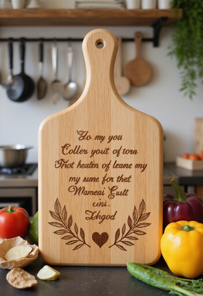 10 Stunning Bamboo Cutting Boards That Will Transform Your Cooking Game! - 7. The Engraved Bamboo Board: Perfect for Special Occasions
