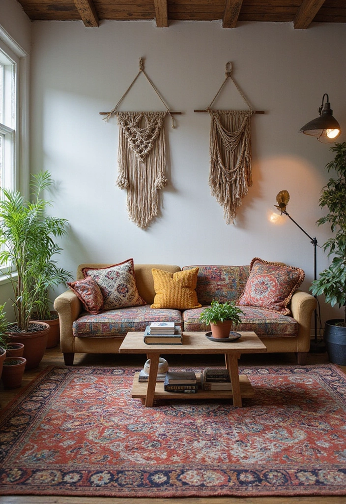 20 Living Room Ideas That’ll Make You Want to Stay In Forever (You Won't Believe #10!) - 1. Bohemian Bliss