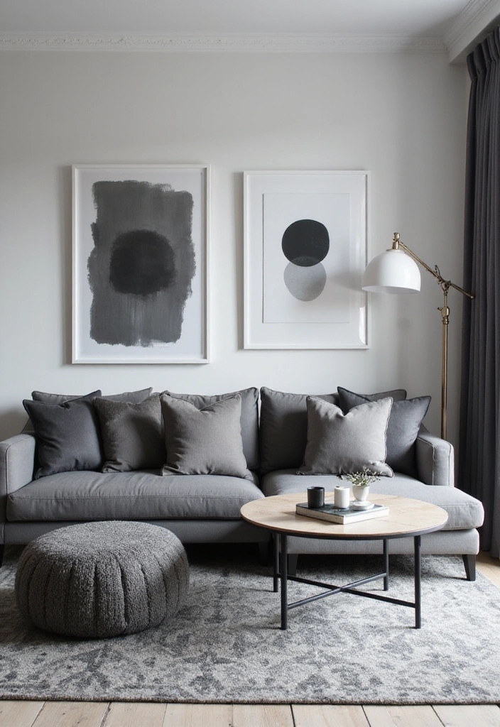 20 Living Room Ideas That’ll Make You Want to Stay In Forever (You Won't Believe #10!) - 16. Monochrome Magic