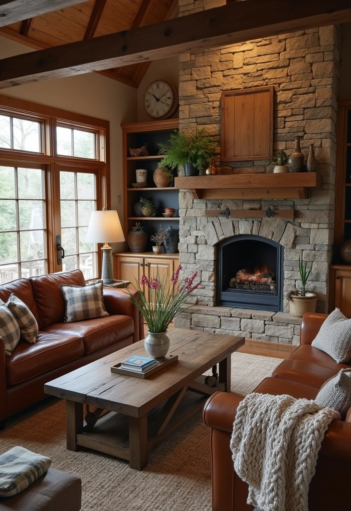 20 Living Room Ideas That’ll Make You Want to Stay In Forever (You Won't Believe #10!) - 3. Rustic Charm