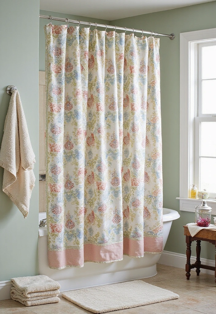 21 DIY Home Improvement Projects That'll Transform Your Space (You Won't Believe #15!) - 12. Shower Curtain Upgrade