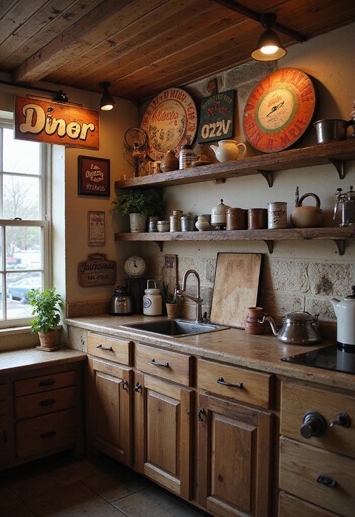 25 Vintage Wall Art Ideas That'll Make Your Space Feel Like a Timeless Masterpiece! - 10. Vintage Signage