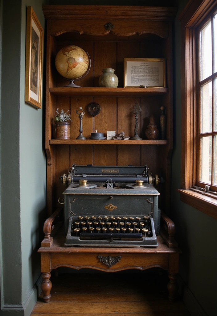 25 Vintage Wall Art Ideas That'll Make Your Space Feel Like a Timeless Masterpiece! - 16. Vintage Artifacts and Curiosities