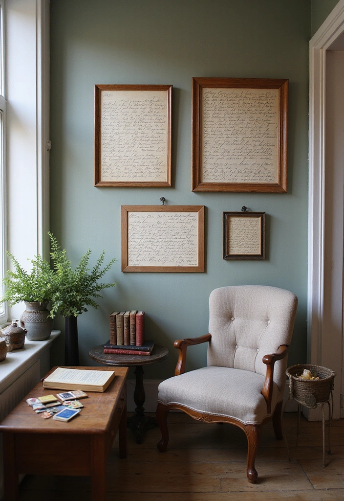 25 Vintage Wall Art Ideas That'll Make Your Space Feel Like a Timeless Masterpiece! - 20. Vintage Handwritten Letters