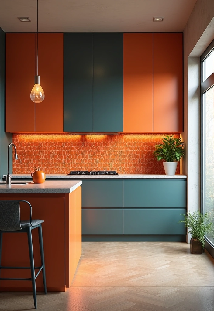12 Modern Kitchen Designs That Are So Trendy You Won't Want to Leave! - 2. Bold Color Accents