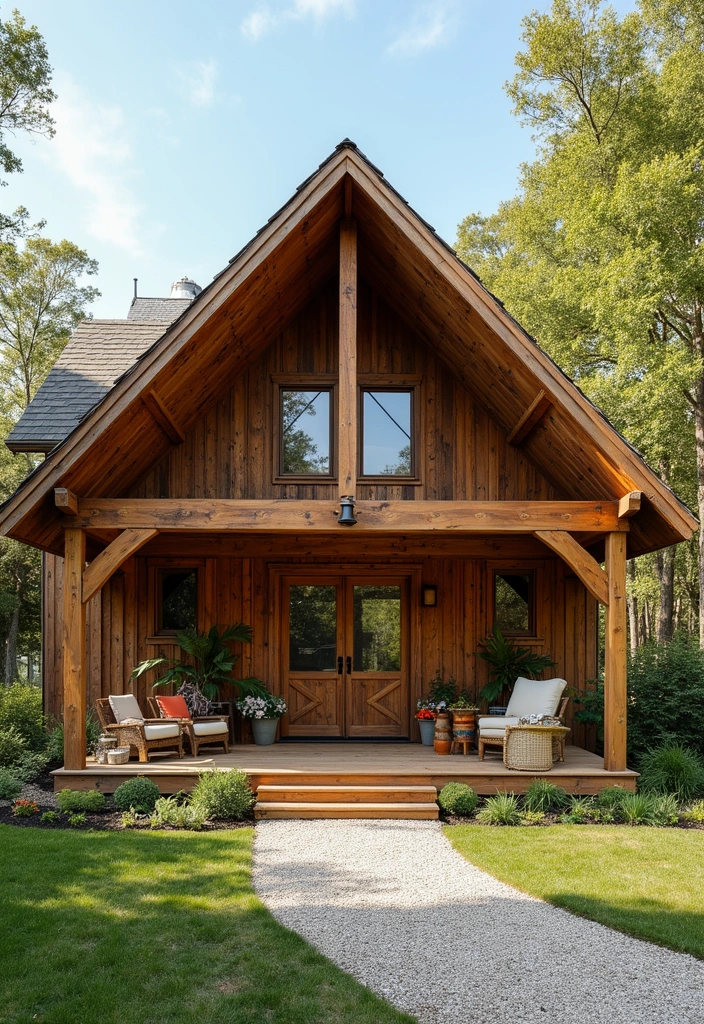 15 Stunning Barndominium Exteriors That'll Make Your Neighbors Envious! - 4. Country Chic with Wrap-Around Porches