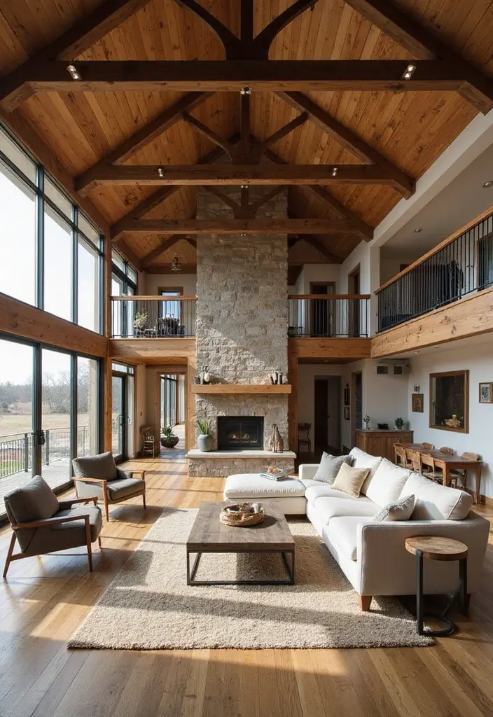 10 Stunning Barndominium Ideas That Will Make You Want to Move In Today! - 1. Open-Concept Living Space