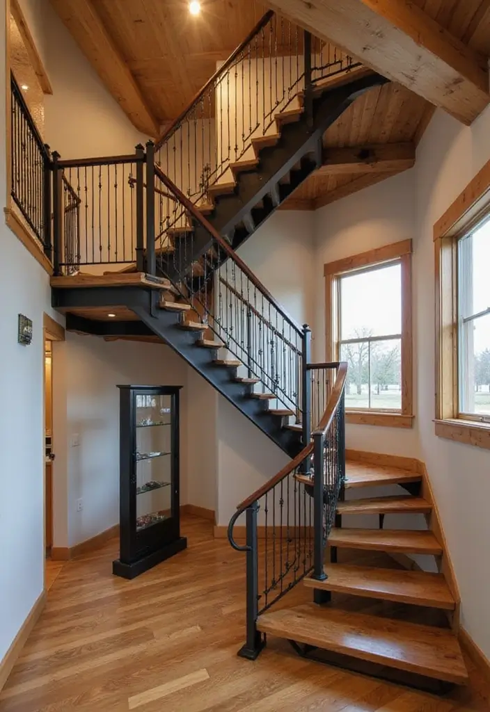 10 Stunning Barndominium Ideas That Will Make You Want to Move In Today! - 6. Unique Staircase Designs