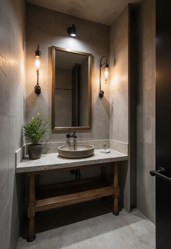 15 Stunning Bathroom Lighting Ideas That Will Transform Your Space! - 12. Industrial Style Fixtures