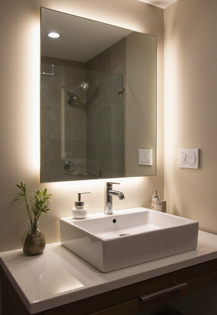 15 Stunning Bathroom Lighting Ideas That Will Transform Your Space! - 6. Backlit Mirrors