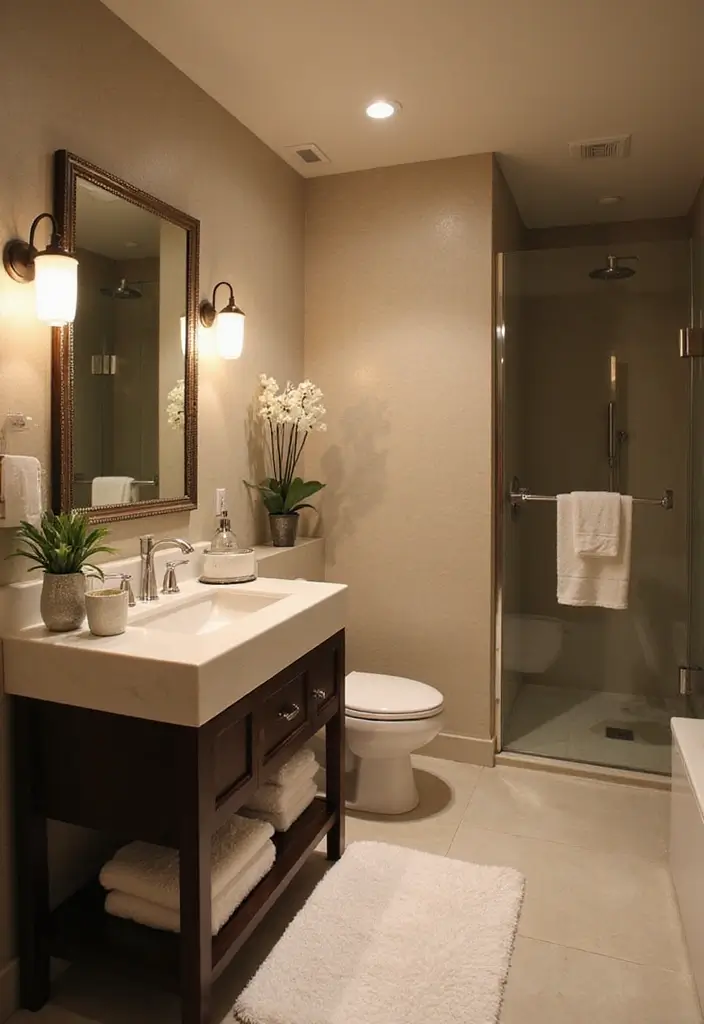 15 Stunning Bathroom Lighting Ideas That Will Transform Your Space! - 7. Layered Lighting Techniques